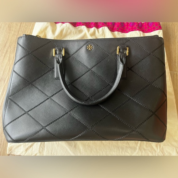 Tory Burch Robinson Stitches Double Zip Tote - Picture 11 of 11